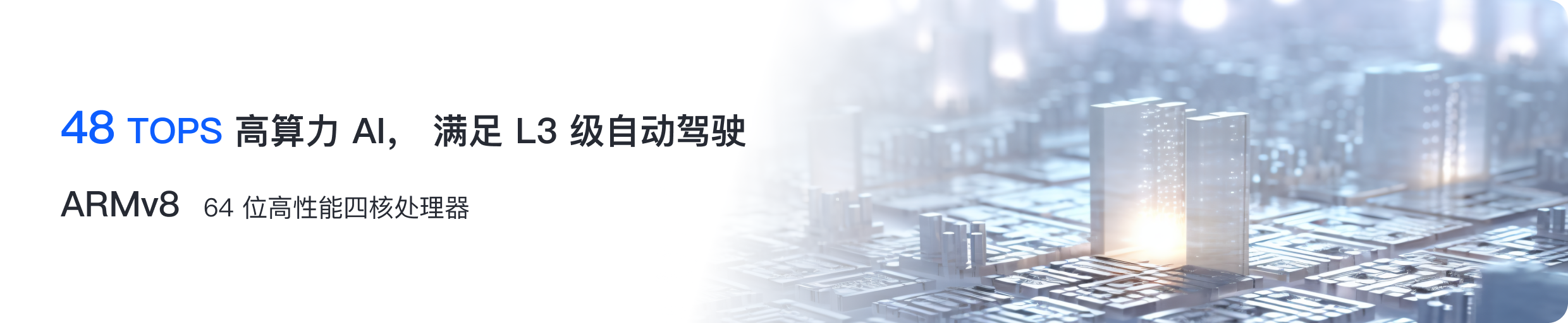 48 TOPS 高算力 Al - 满足 L3 级自动驾驶